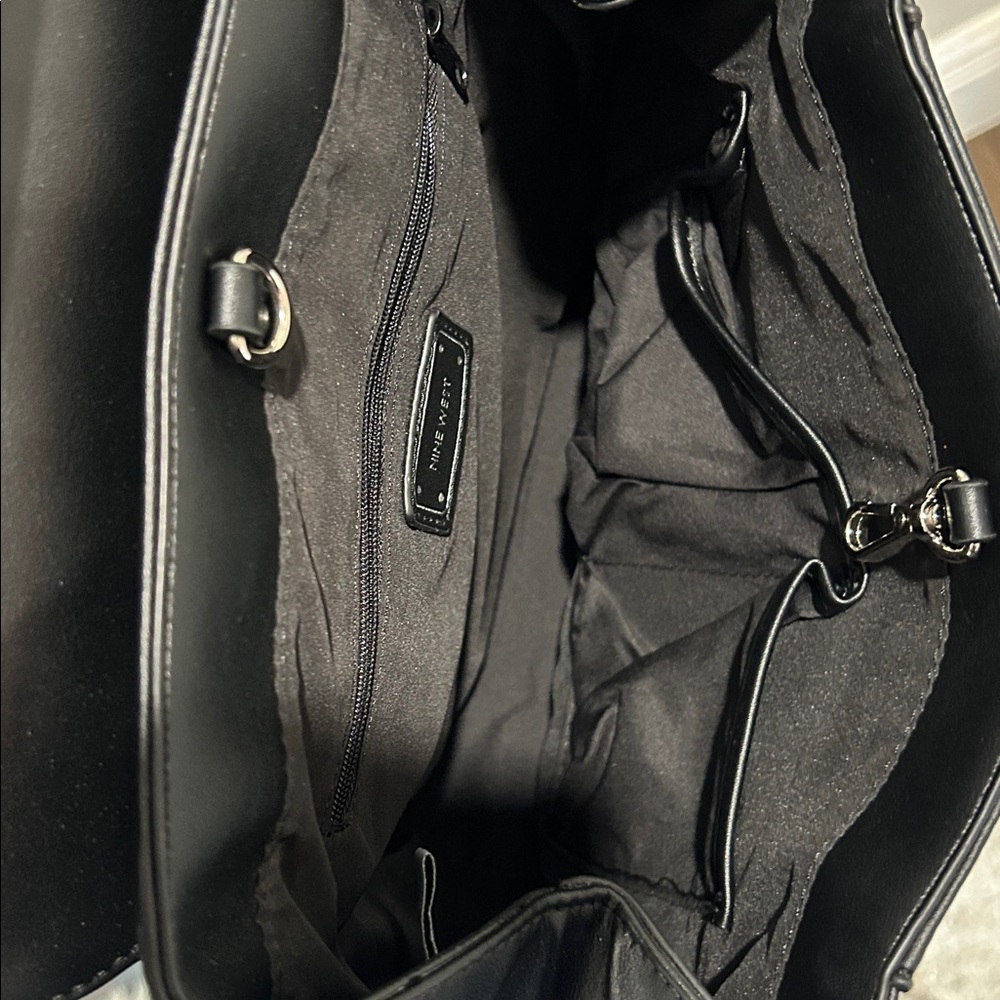 Nine West Black Ruffled Mini Backpack - Picture 4 of 8